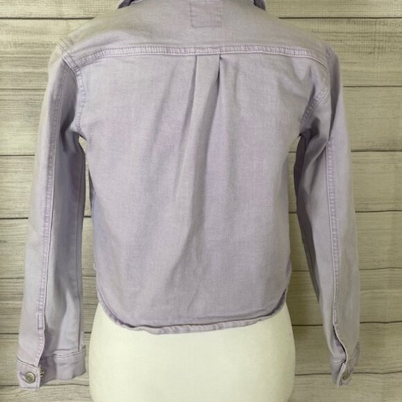 Cat & Jack girls Large 10/12 Lavender Jean Jacket Classic Design - Picture 6 of 9